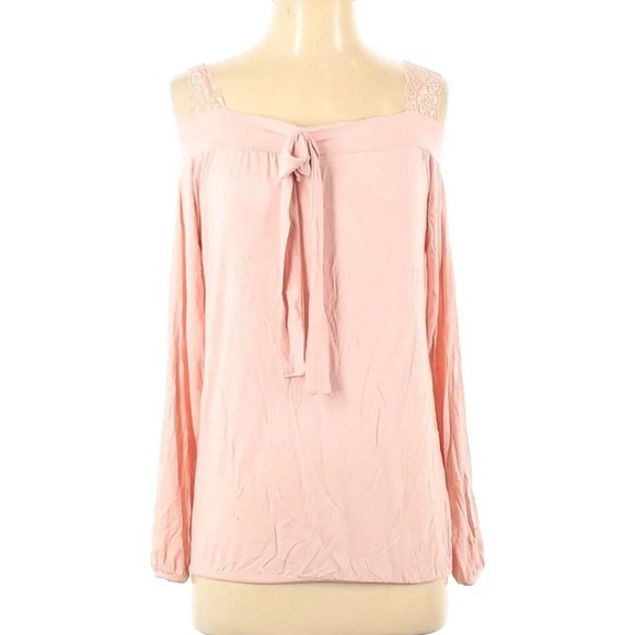 Luisa Moretti Pink Cold Shoulder Top Size S